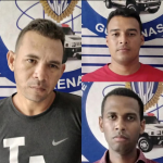 Edwin Neomar López Sojo (40) “bachaco”, Adrián Jessie Herrera Romero (30), detective agregado y Isaac Orosman Landaeta Carvajal (24), detective. Foto Cortesía.