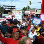 Empleados públicos movilizados en apoyo al presidente Maduro