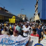 Los trabajadores marcharon por varias zonas del centro de Maracay