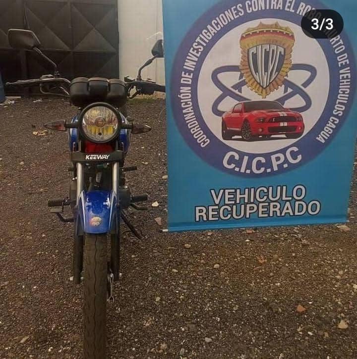 Se le incautó una moto Keeway, EK Xpress -150, sin placa