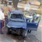 Dos vehículos impactaron en la Carretera Nacional Guacara – San Joaquín Fotos Cortesía