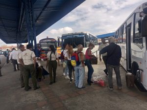 El transpote publico trabajo de manera habitual