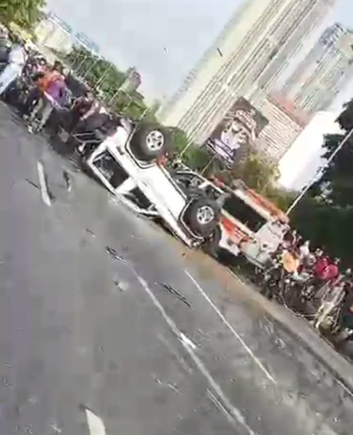 La fuerte colisión múltiple ocurrió a la altura del Jardín Botánico-Caracas