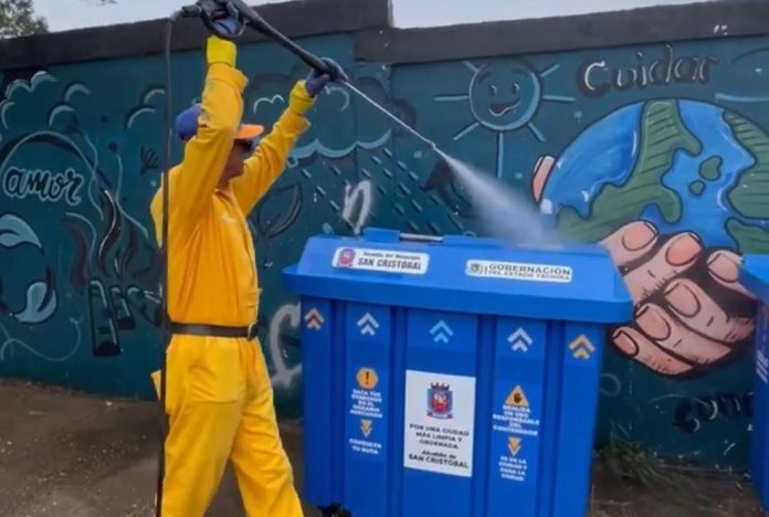 Protocolo de limpieza de los contenedores en Táchira